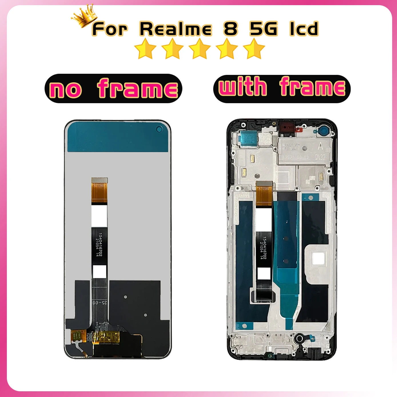 Tested 6.5\'\' Lcd for OPPO Realme 8 5G RMX3241 LCD Display Touch Screen for Realme8 5G LCD Screen Digitizer Assembly Replacement