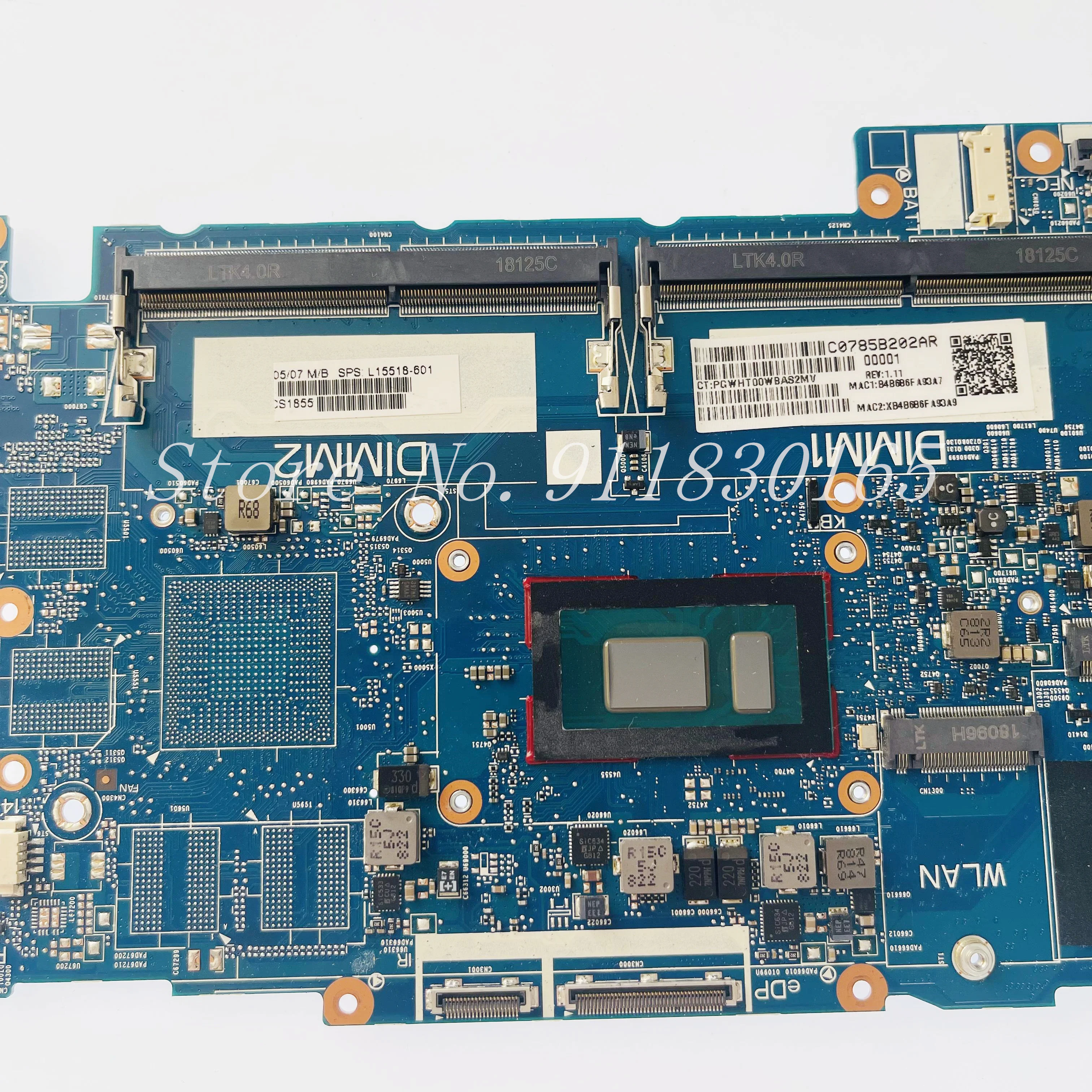 Imagem -05 - Placa-mãe Portátil para hp Elitebook L15518601 6050a2945601-mb-a01 840 g5 850 g5 i5 i7 Cpu 8ª Geração Uma 100 Testado