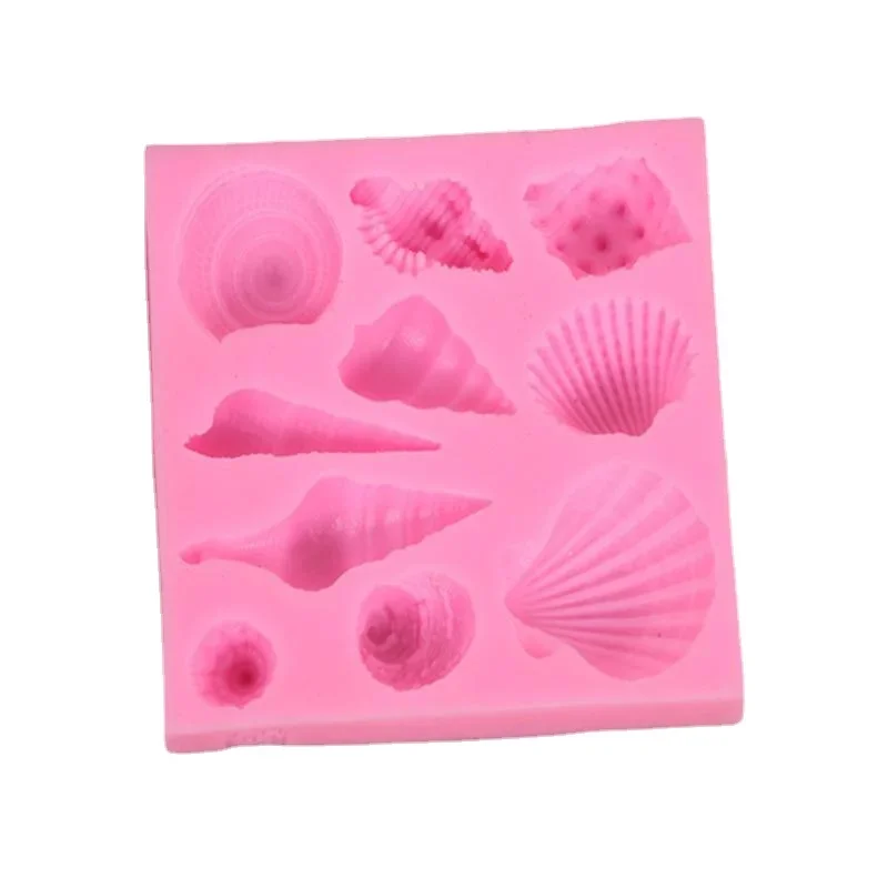 

Shell Starfish Conch Sea Silicone Mold Fondant Cake Decorating Tools Soap Chocolate Baking Accessories