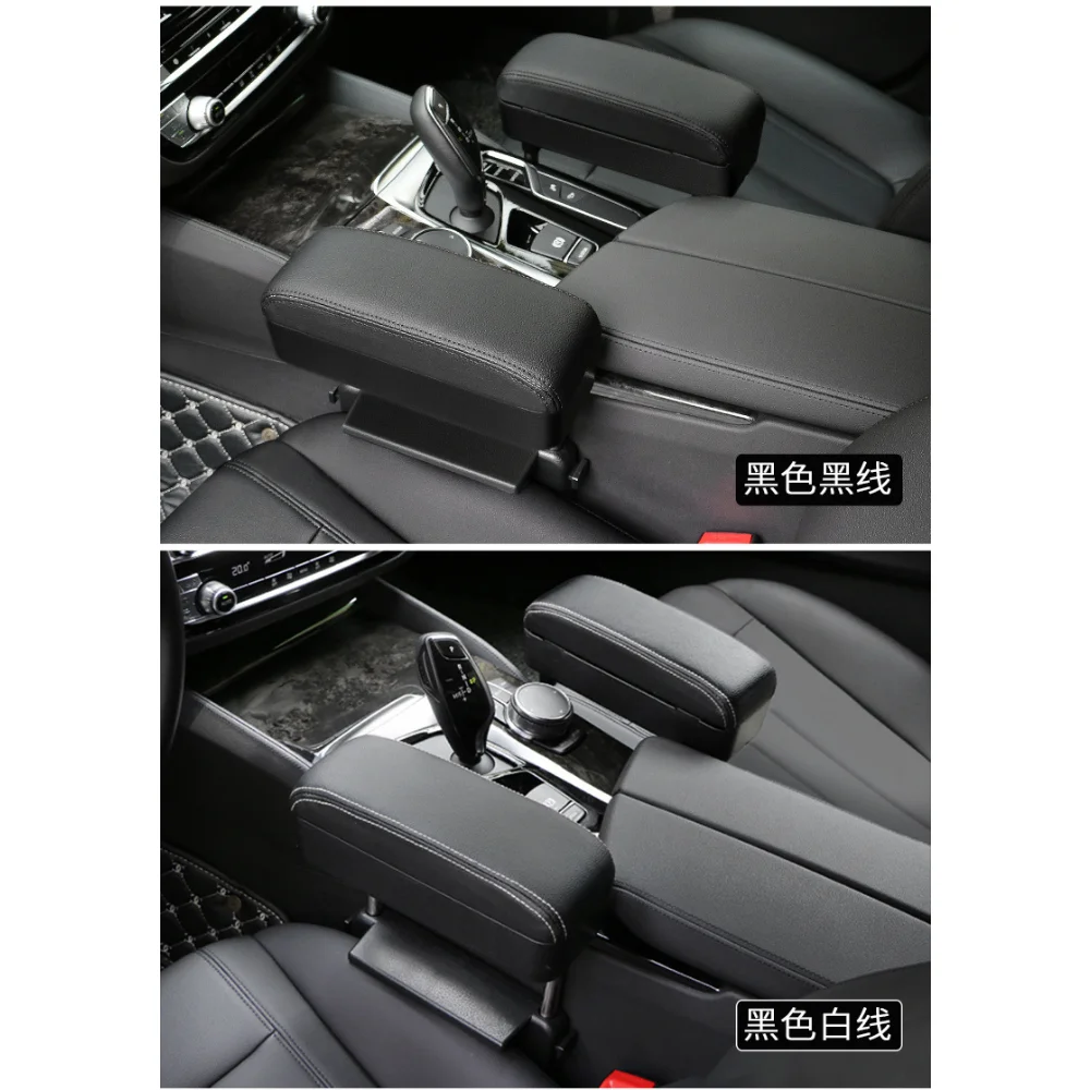 Imagem -04 - New Universal Car Braço Box Cotovelo Suporte Ajustável Car Center Console Braço Resto Car Styling Auto Assento Gap Organizador Braço Resto