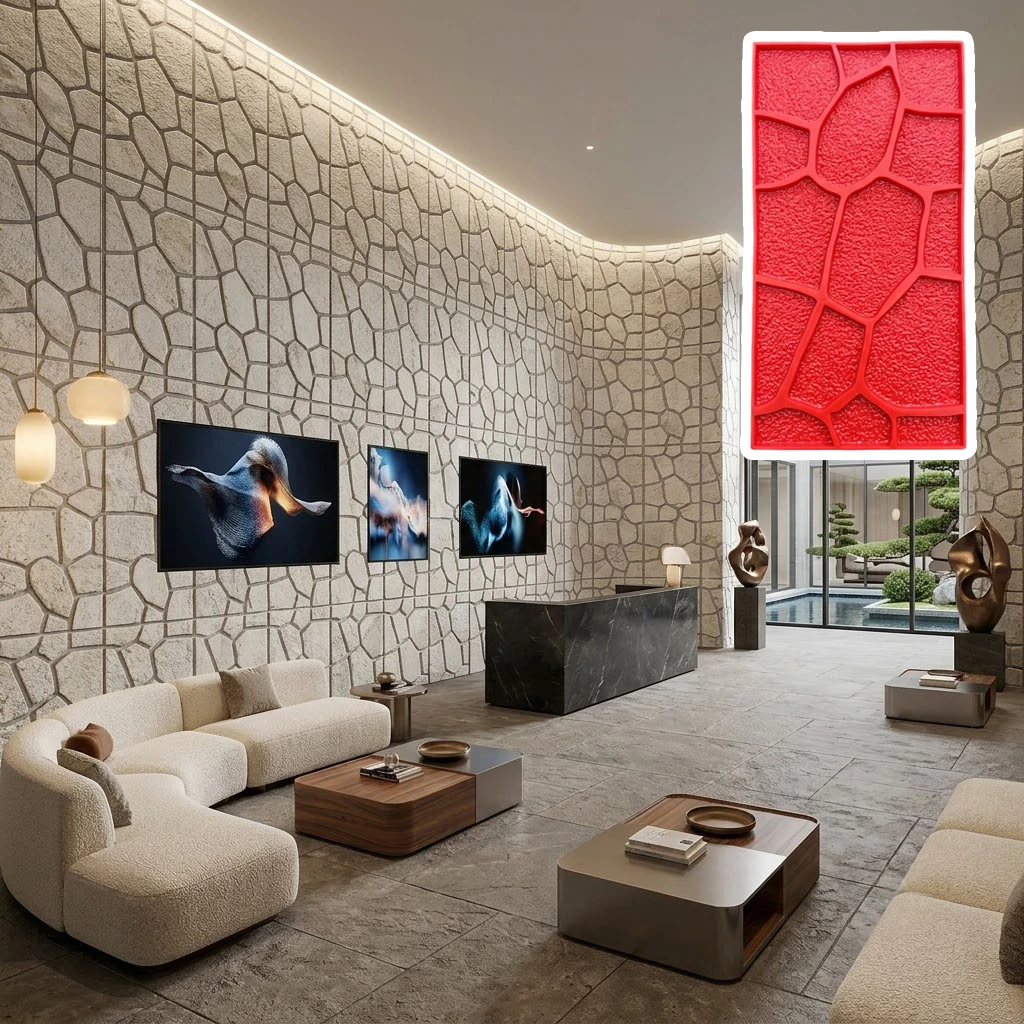 60 * 30cm cement embossed floor mold, ground and road embossing art, retro cultural stone, colored concrete printing mold