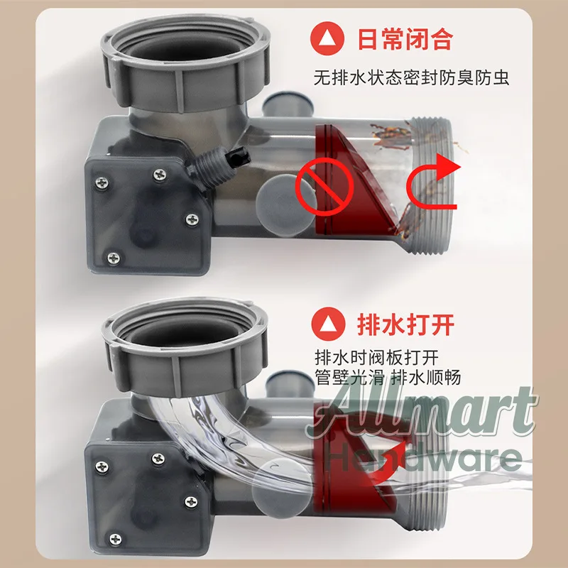Kitchen sink drain pipe, single slot anti odor and anti blockage drain pipe,complete set of universal console control drain pipe - view 4