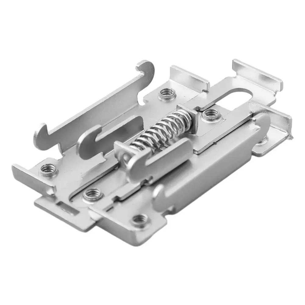 1Pcs 35mm DIN Rail DIN Rail Mounting Bracket Aluminum Alloy Nickel Plating Relay Mounting Buckle Stamping Process 80.5x44mm