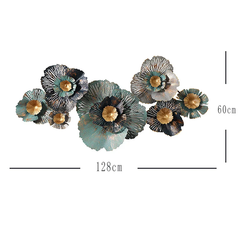 

3D Metal Wall Decoration Europe Iron Light Luxury Room Decor Creative Large size Nordic Girl room decor Free shipping