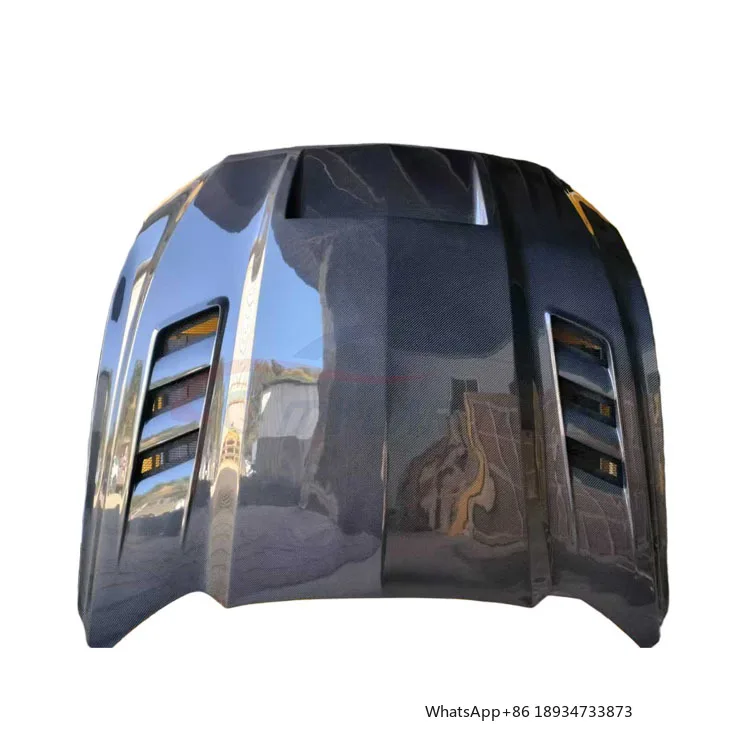 Carbon Fiber  Front Engine Bonnet Hood Vent for F Ord Mustang TF 2015-2017 Carbon Fiber Head Cover Car Accessories
