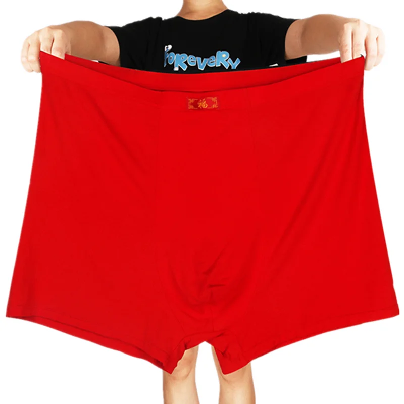 3 Pcs Big Size Underwear For Man Boy Boxer Briefs Panties Undies Underpant Knickers Red Color Undershorts 4XL 5XL 6XL 7XL 8XL