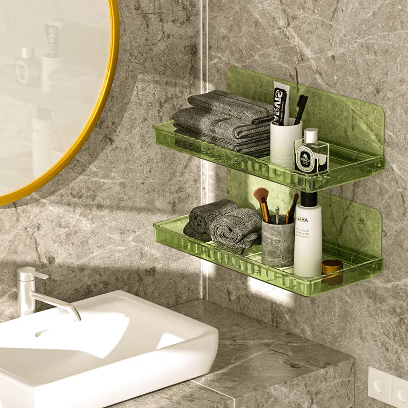 Bathroom Storage Rack Draining Basket Holder Home TV Box Foldable Storage Rack Wall Shelf Household Storage Accessory