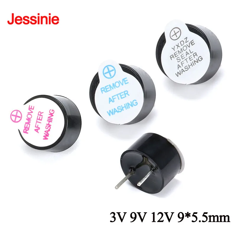 5PCS Mini Active Buzzer 3V 5V 12V MagneticIntegrated 0905 SOT 9*5.5mm Plastic Tube Long Beep Tone Sound