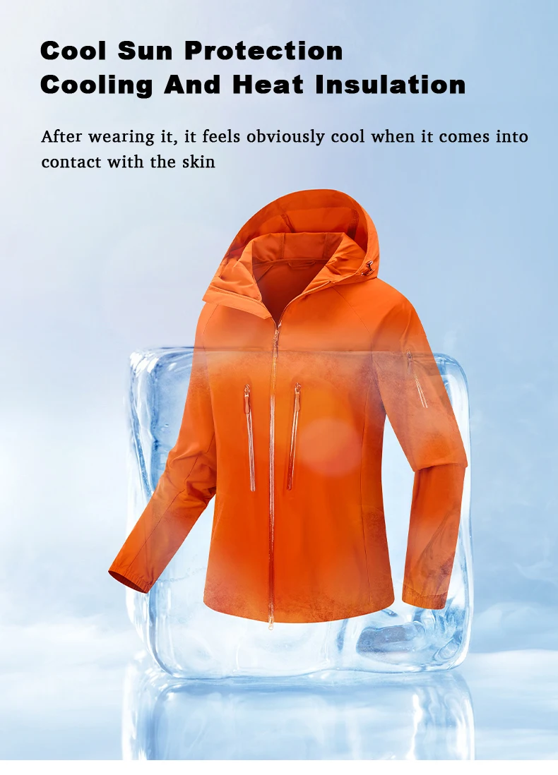 LNGXO Herren Damen Wander-Regenmantel, Sonnenschutz, Camping, Trekking, wasserdichte Jacke, Unisex, Stretch, Zwei-Wege-Reißverschluss, Windjacke – Detail 11