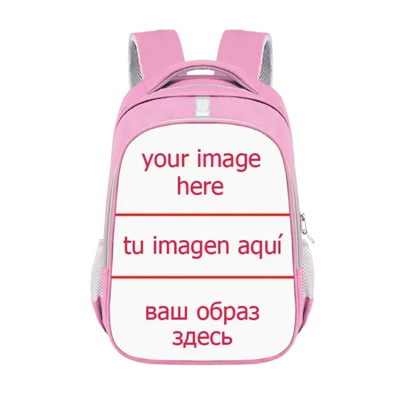 Mochila personalizada con logotipo de imagen para mujer, bolsas de viaje, Bolsa Escolar para niña adolescente, morral para mujer