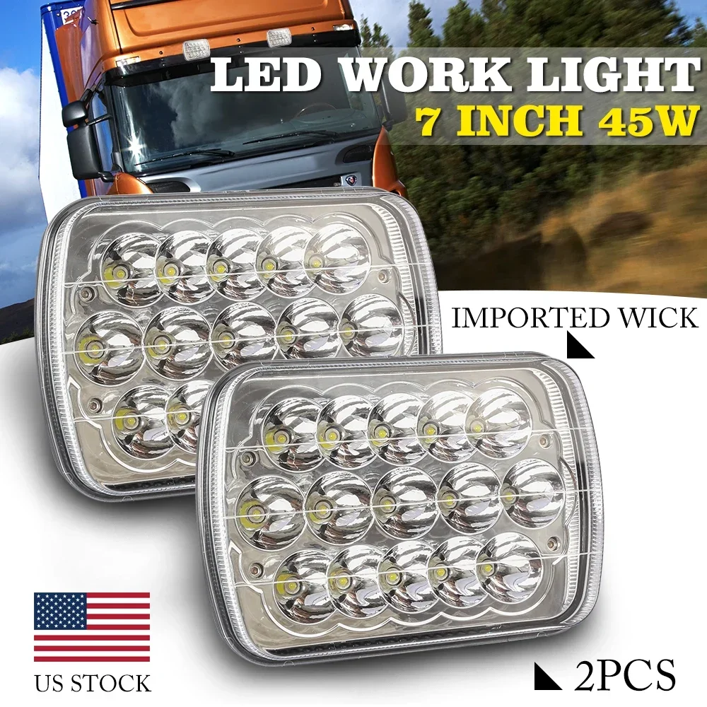 

LED 45W 7P 7" Inch LED Light Bar Offroad Spot Flood LED Work Light for Truck Car Boat Tractor 4x4 Atv Headlights 12V 24V