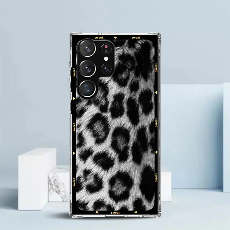 Animal Leopard Print Phone Case For Samsung Galaxy S22 S23 S24 Ultra S21 S20 FE S10 Plus S10E S9 S8 + S7 Edge Soft TPU Back Cove