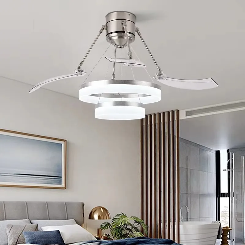 2040A 220V modern remote control bladeless 48-inch ceiling fan lamp with LED for home office