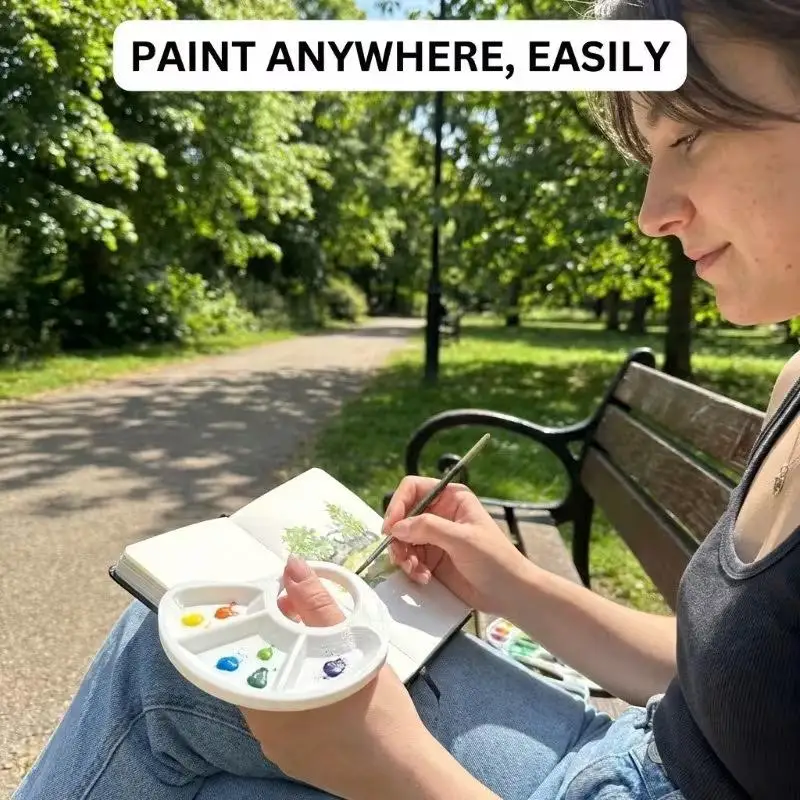Thumb Palette Single-Color 3D Printed Portable Color-Coded Plastic for Travel Sketching Creation Use