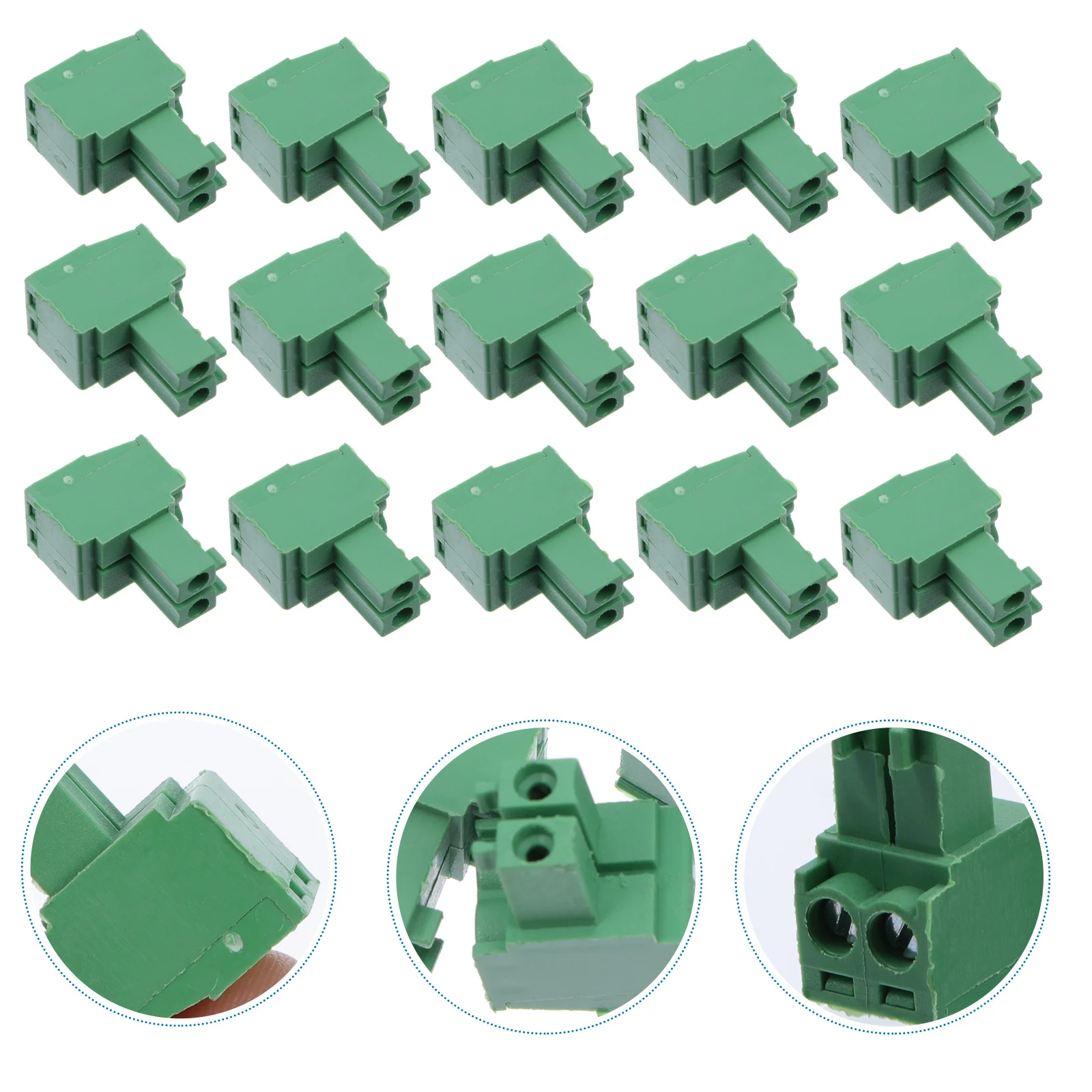 

50 pcs Pcb Block Connector 3.5Mm Right Angle Line Terminal Plug Flame Retardant Screw Terminal Blocks For Electronics Wiring