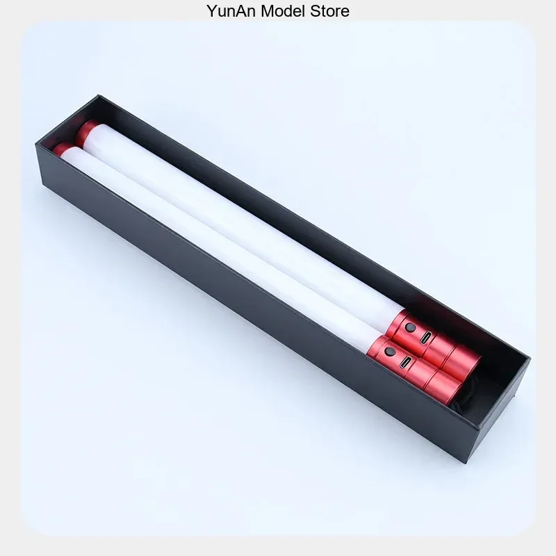Luminous LED Light Stick Color Changing Metal Stage Performance Prop Rechargeable Glow Stick for Adult Party Show