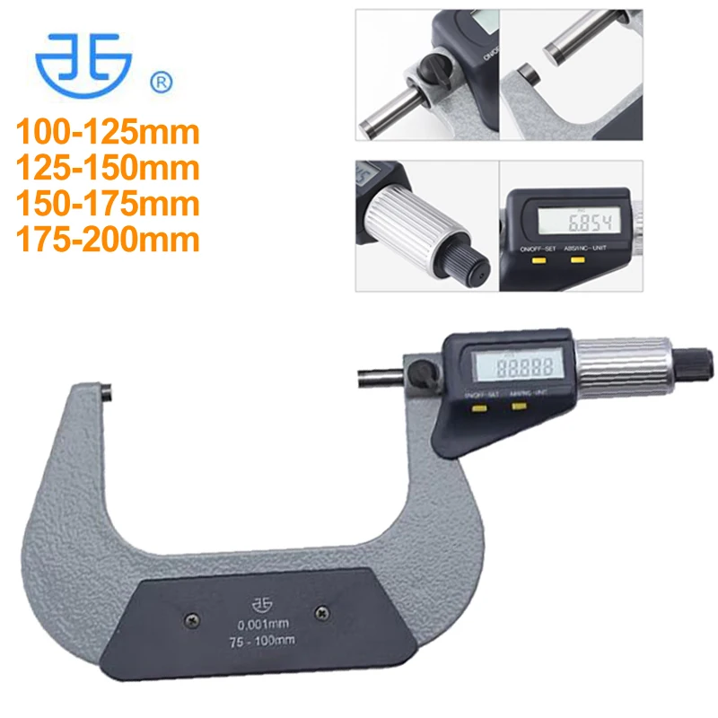 Xibei brand Electronic outside micrometer digital micrometer 0.001mm 100-125mm 125-150mm 150-175mm 175-200mm