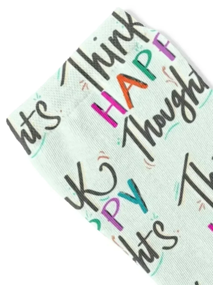 Think Happy Thoughts Socks fashionable professional running anti-slip christmas stocking Girl'S Socks Men's