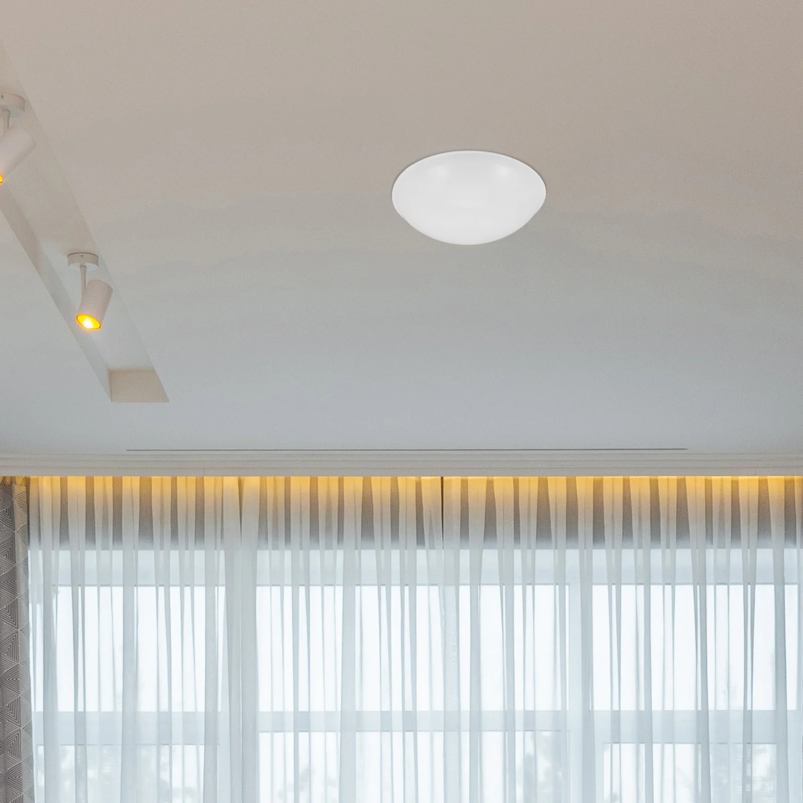 

Plastic Ceiling Lamp Shade Replacement Round Emergency Lamp Easy Install Durable Office Home Bedroom Living Room Study Light