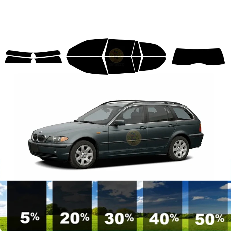 precut Removable Window Tint Film For Car 100% UVR 5%-35%VLT Heat Insulation Carbon ﻿For BMW 3 SERIES 4 DR WAGON 2000-2005