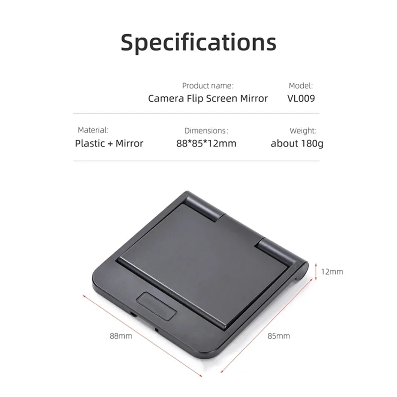 ABMF-カメラ潜望鏡カメラ Selfie フリップミラー Sony、Canon、Panasonic、Nikon コールドシュー ジンバル用