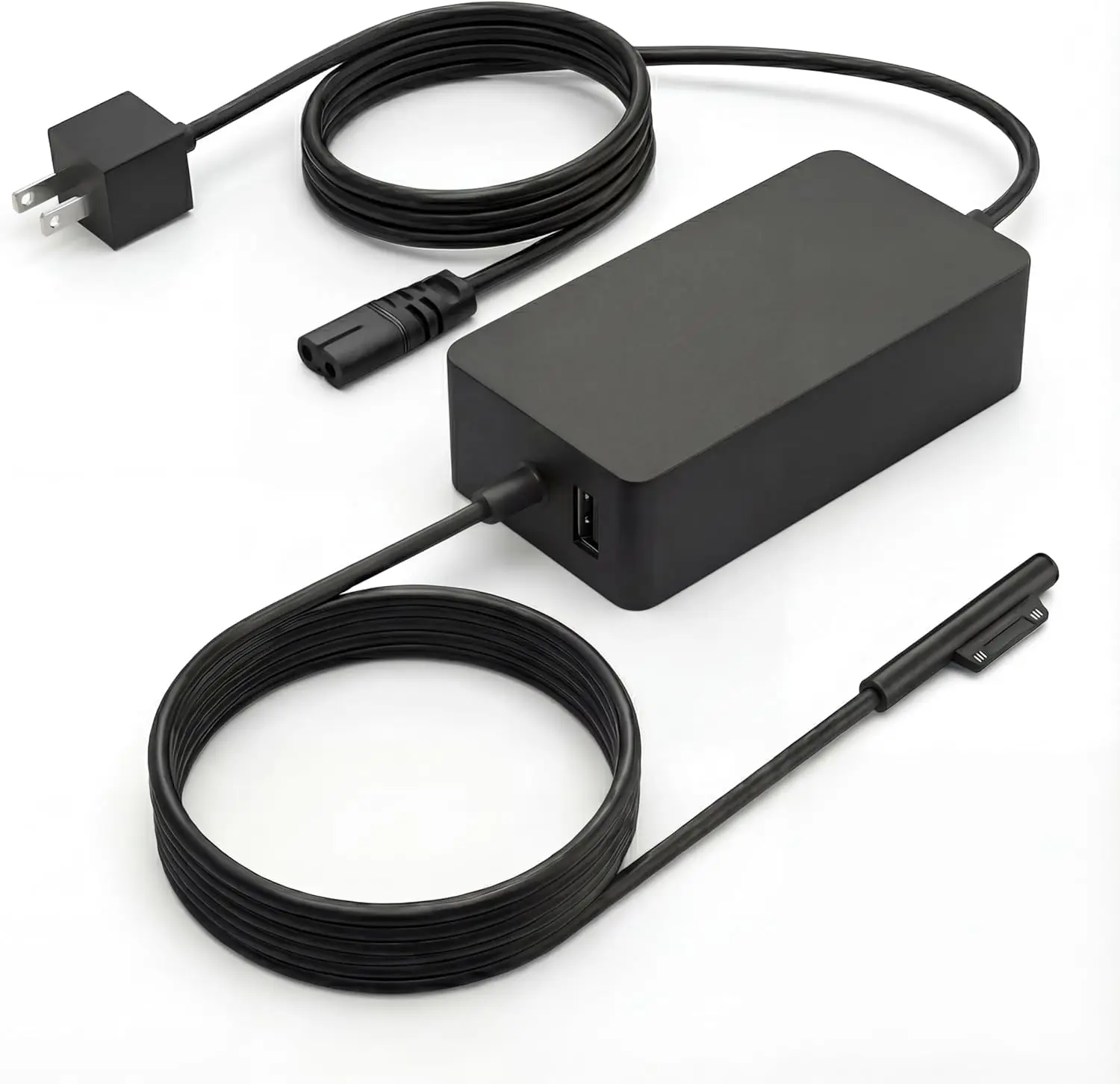 Cargador de 127W 15V 8A para Microsoft Surface Laptop, Surface Book 3, 2, Surface Go, Surface Pro 6, 7, Modelo 1932 con USB de 5V 1.5A