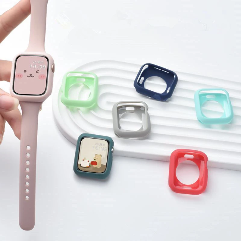 

S10 Candy colored silicone watch case For Apple Watch 38/40/41/42/44/45/46MM/49MM Watch accessories IwatchS9Ultra287SE soft Case