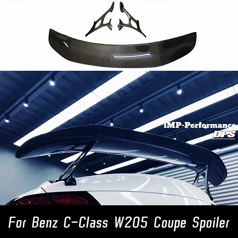 

For 2015-2020 Mercedes Benz C-Class W205 C200 C63 C43 C63S Coupe AMG Real Carbon Fibe GT Style Rear Trunk Lid Car Spoiler Wings