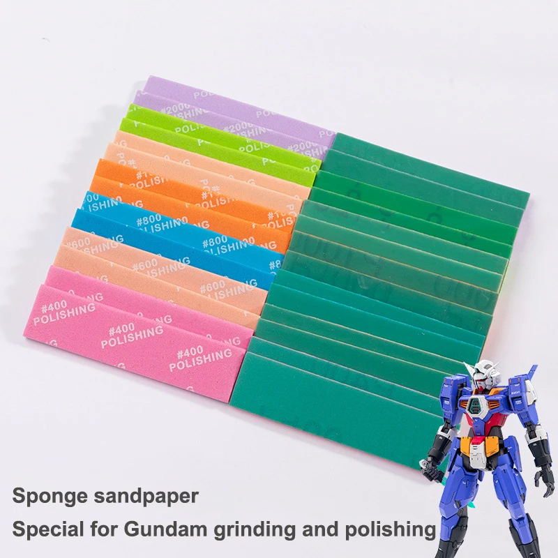 9Pcs For Assembling Model Build Tools Hobby DIY MS-E400~1200 Semi-rigid Sanding Sticks Plastic Model Polishing Rod