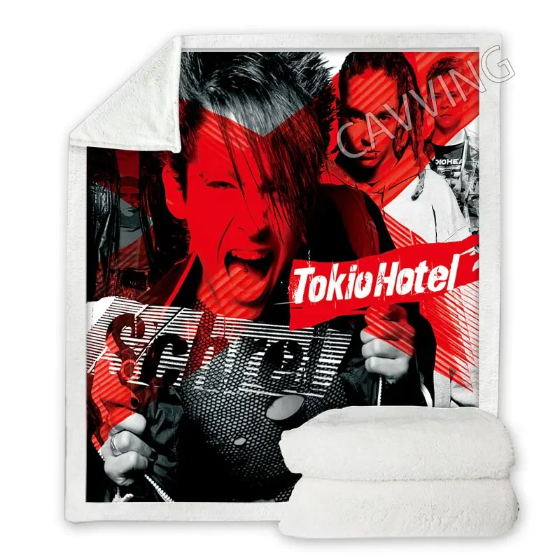 Tokio Hotel Rock 3D Printed Sherpa Blanket  Rectangle Blanket Home Textiles Fleece Wearable Blanket Throw Blankets Home Decor