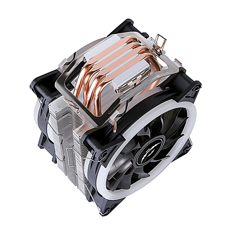 QIUzAim CPU Cooler PC Cooling 120mm 2 Fan 4 Heat Pipe Tower Radiator Installing LGA2011 x79 x99 2066 AMD115x 1200 1700 i5 i7 E5