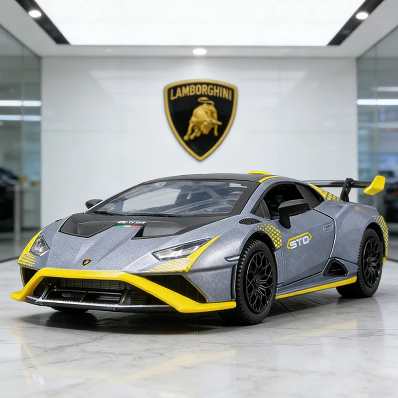

1:32 Lamborghini Huracan STO Supercar модель автомобиля из сплава игрушка литой металлический Литая игрушка для детей