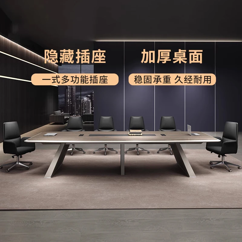 Conference table Long table Simple modern table and chair combination 6/8/12/20 people Large paint office training