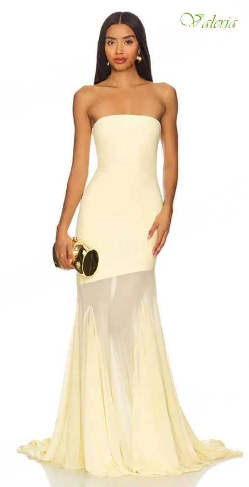 

Customized Straight Strapless Elegant Formal Evening Dress and Fashion Temperament Celebrity Gowns High Quality Party Dress