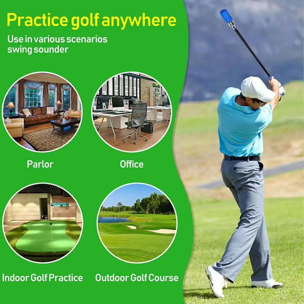 Entrenador de Swing de Golf con sonido de clic de ritmo, eje de Golf, entrenador de Putter largo de Golf multifuncional, ligero y ergonómico