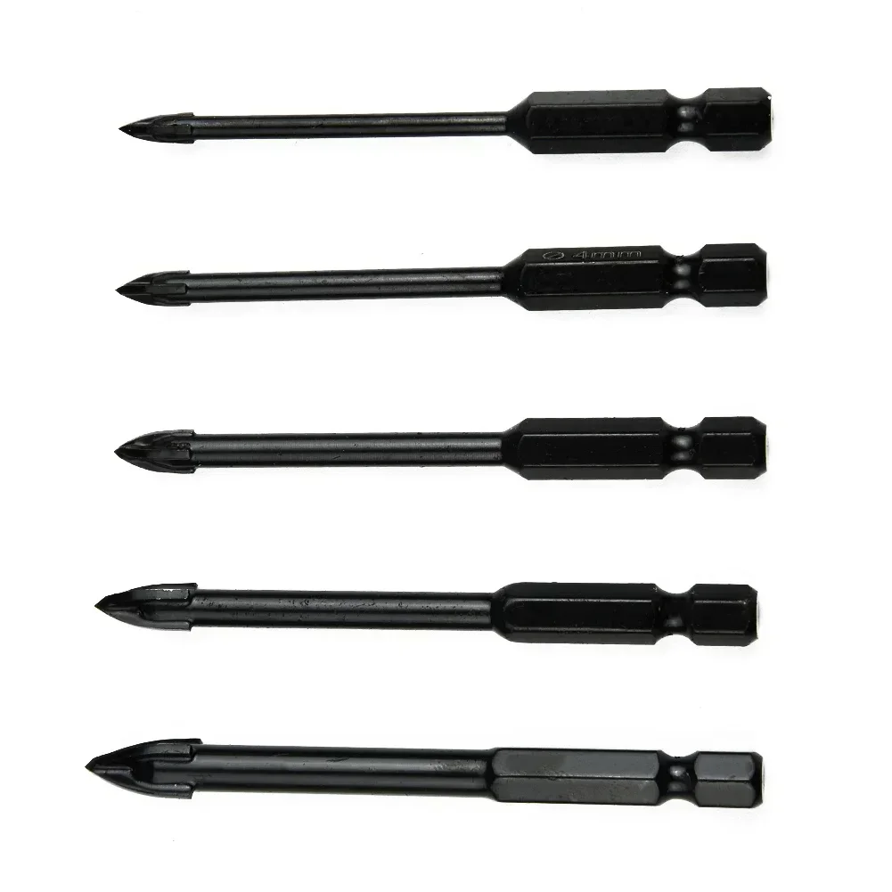 

5Pcs Cross Alloy Drill Bit Tip Drilling Tool Drill Bit Anti-Rust Cemented Carbide Fully Automated Utility Tools