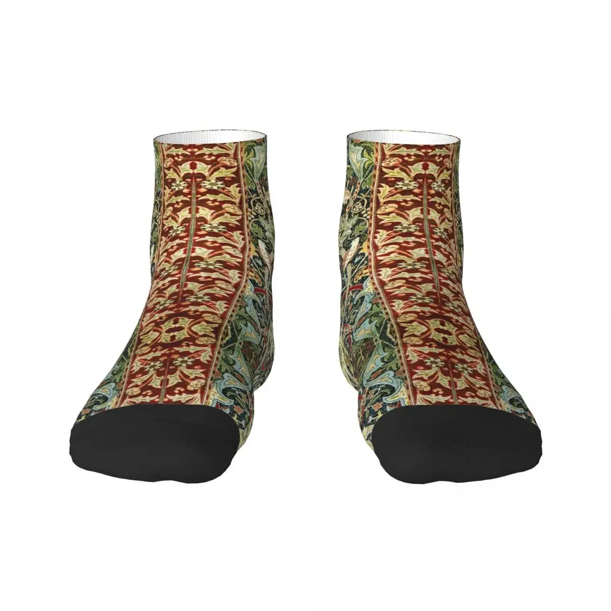 Cute Printing William Morris Bullerswood Antique Rug Print Socks for Women Men Stretchy Summer Autumn Winter Crew Socks