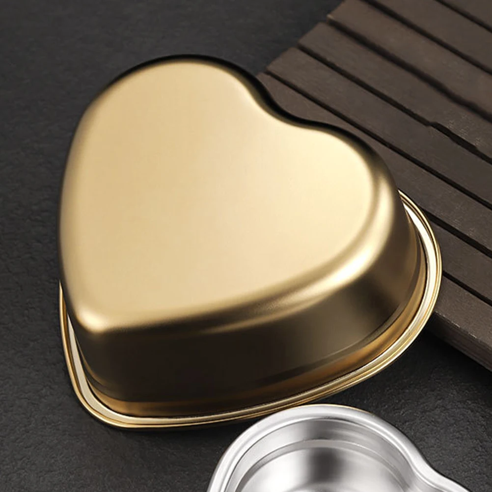 

Stainless Steel Snack Dish Heart Shaped Dessert Plate BBQ Tray Food Serving Plates Safe Material Elegant Design Kitchen Barware