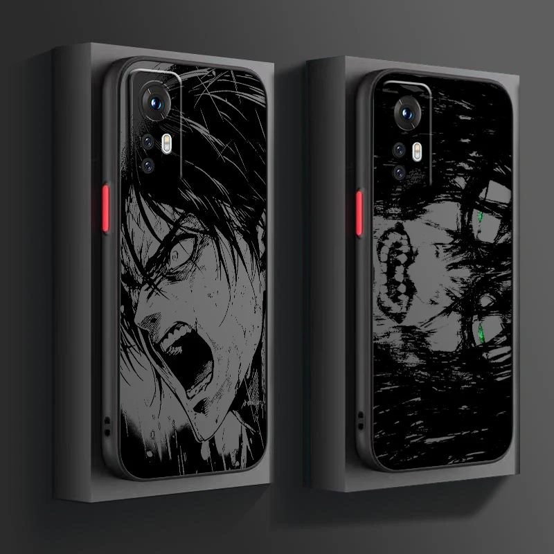 Anime Attack On Titan Logo Art Frosted Translucent For Xiaomi Mi 13 12 12T 11T 11 11i 10T 10 9T Pro Lite Ultra 5G Cover