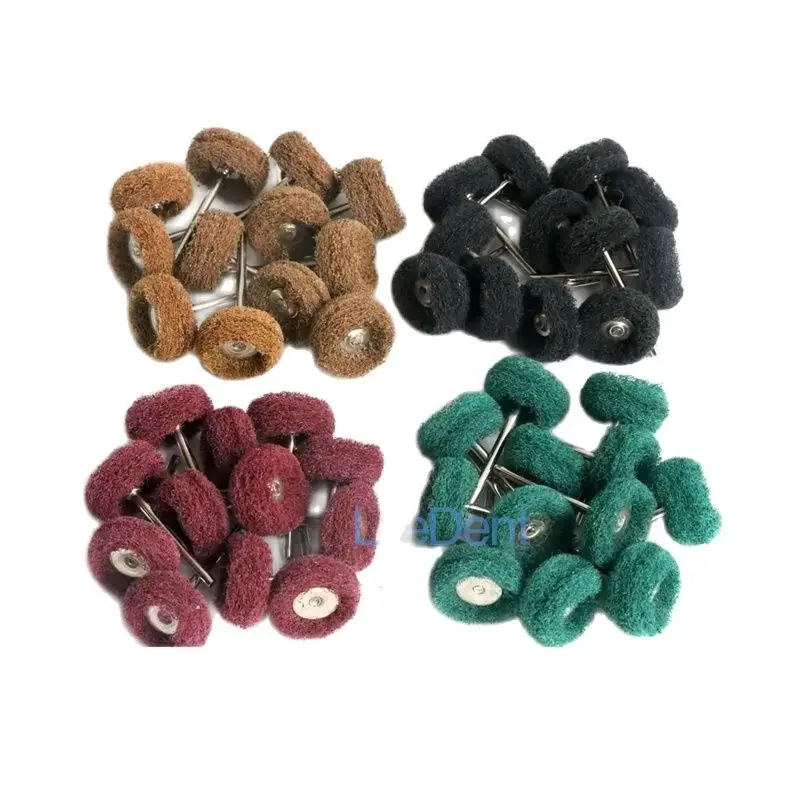 Roda dental lã algodão e pano polimento escova, Prophy escovas, HP Shank, Mini, 17pcs