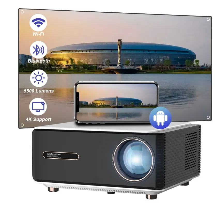 Rigal RD-839 vido projecteurs Spectrum led projecteurs hd 4k 1080p home cinéma mobile tv écran école divertissement business budgétaire