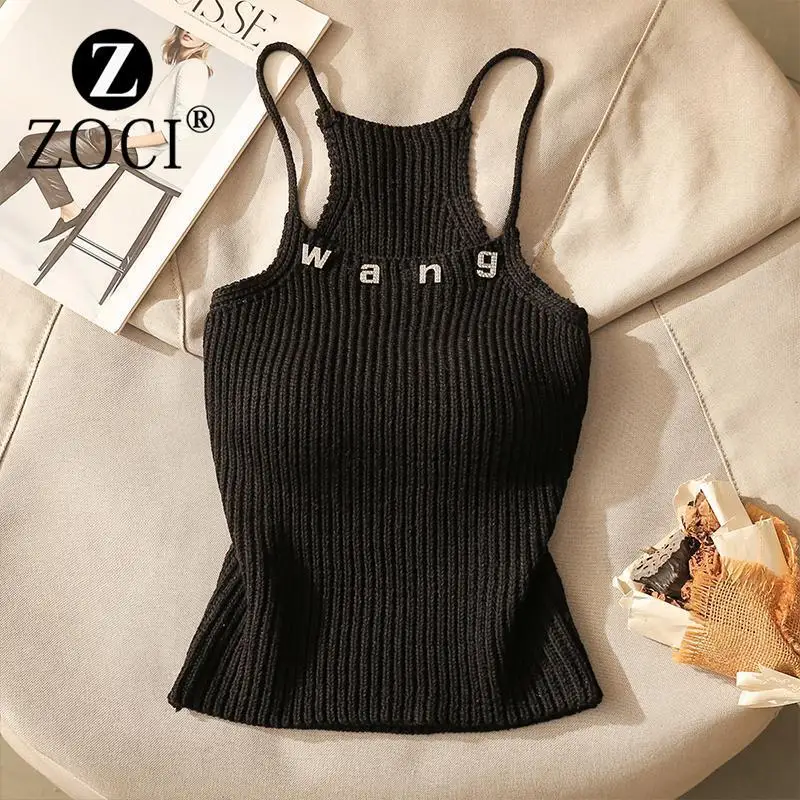 

[ZOCI] French Girl Knitted Camisole Top Women To Wear Summer, Stylish Slim Fit, Can Be Worn Outside