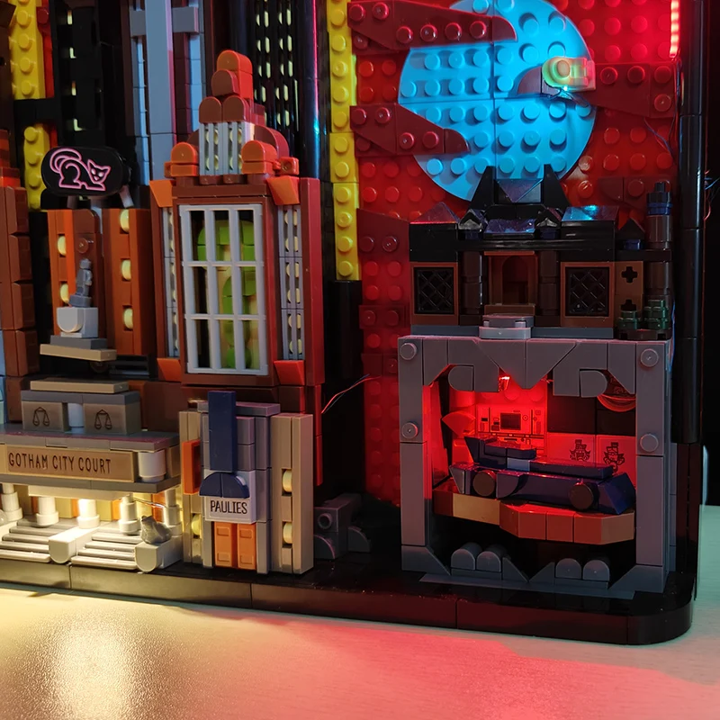 LED Light Kit for 76271 Gotham City Model, Remote Control Display Light (Model NOT Included)