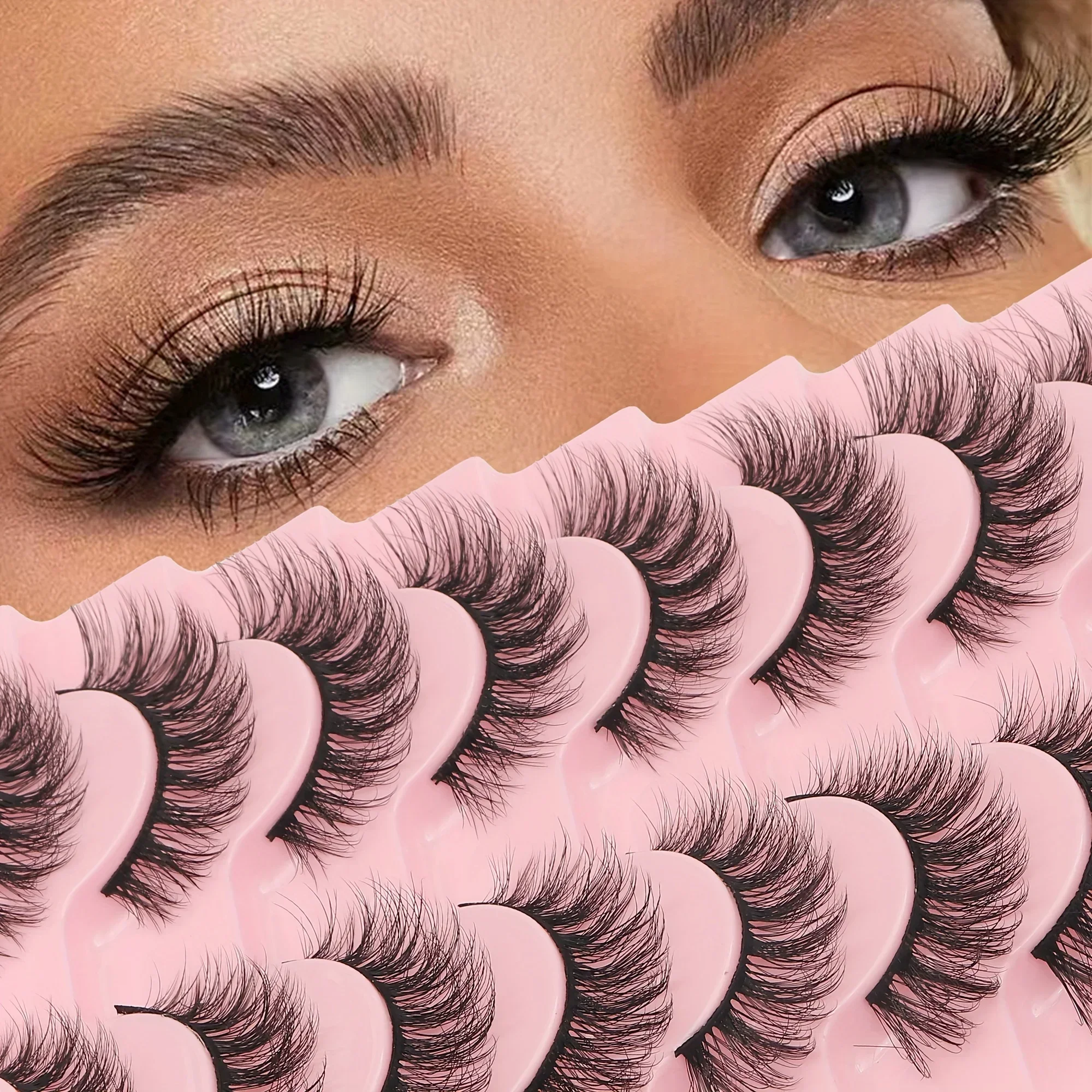 Eyelash Extension Cat Eye Wispy - Naturalne, delikatne, puszyste sztuczne rzęsy, rzęsy