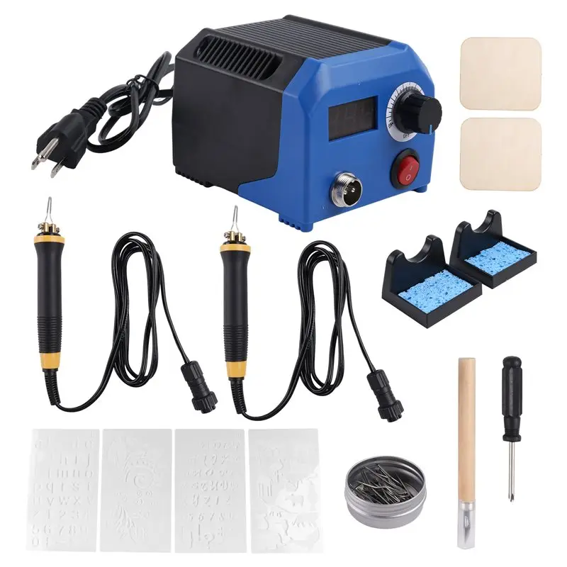 【Big Deal】Wood Burning Kit, Wood Burning Tool, Digitally Adjustable Temperature Wood Burner Kit, US Plug