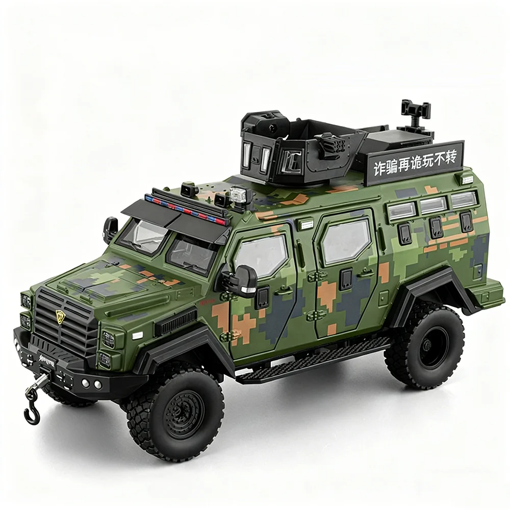 1:24 Sabertooth Modello di veicolo blindato Giocattoli Pressofuso in lega Auto fuoristrada Suono Luce Porte aperte Tirare indietro Tavolo da ufficio Ornamento