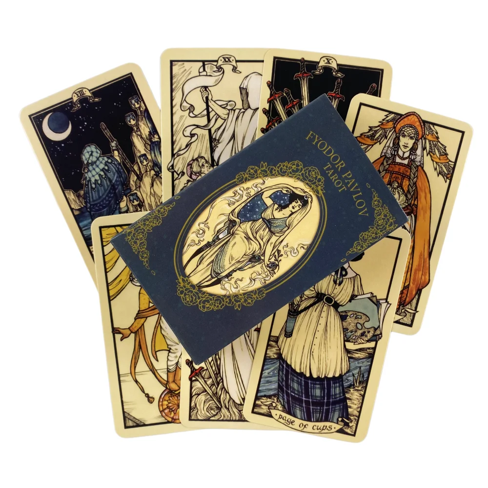 Egyptian Art Nouveau Tarot Cards Divination Deck English Versions Edition Oracle Board Playing Table Games For Party