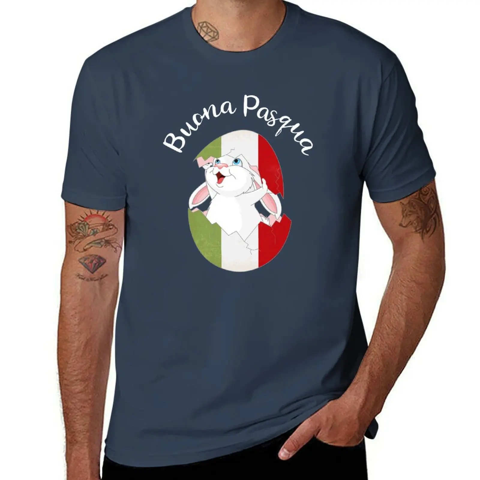 

2021 Hunt Egg Italian Print Kids In Bunny With Pasqua Buona Easter Italian Flag Egg Gift T-Shirt Christmas Casual Tee Shirt