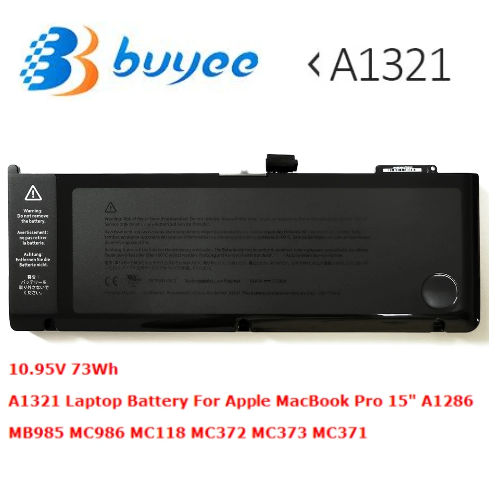 A1321 Laptop Battery For Apple MacBook Pro 15