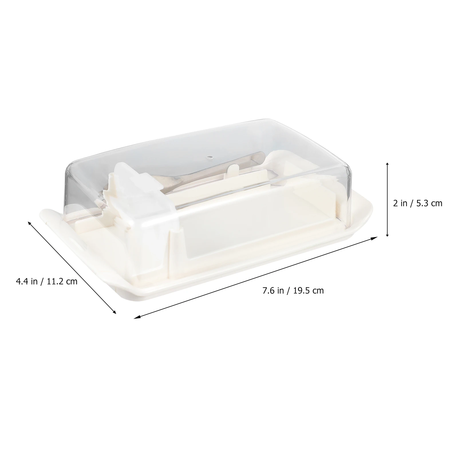 

Butter Storage Box Stainless Steel Plastic Tableware Container Slicer Crisper Easy Clean Home Kitchen Gifts